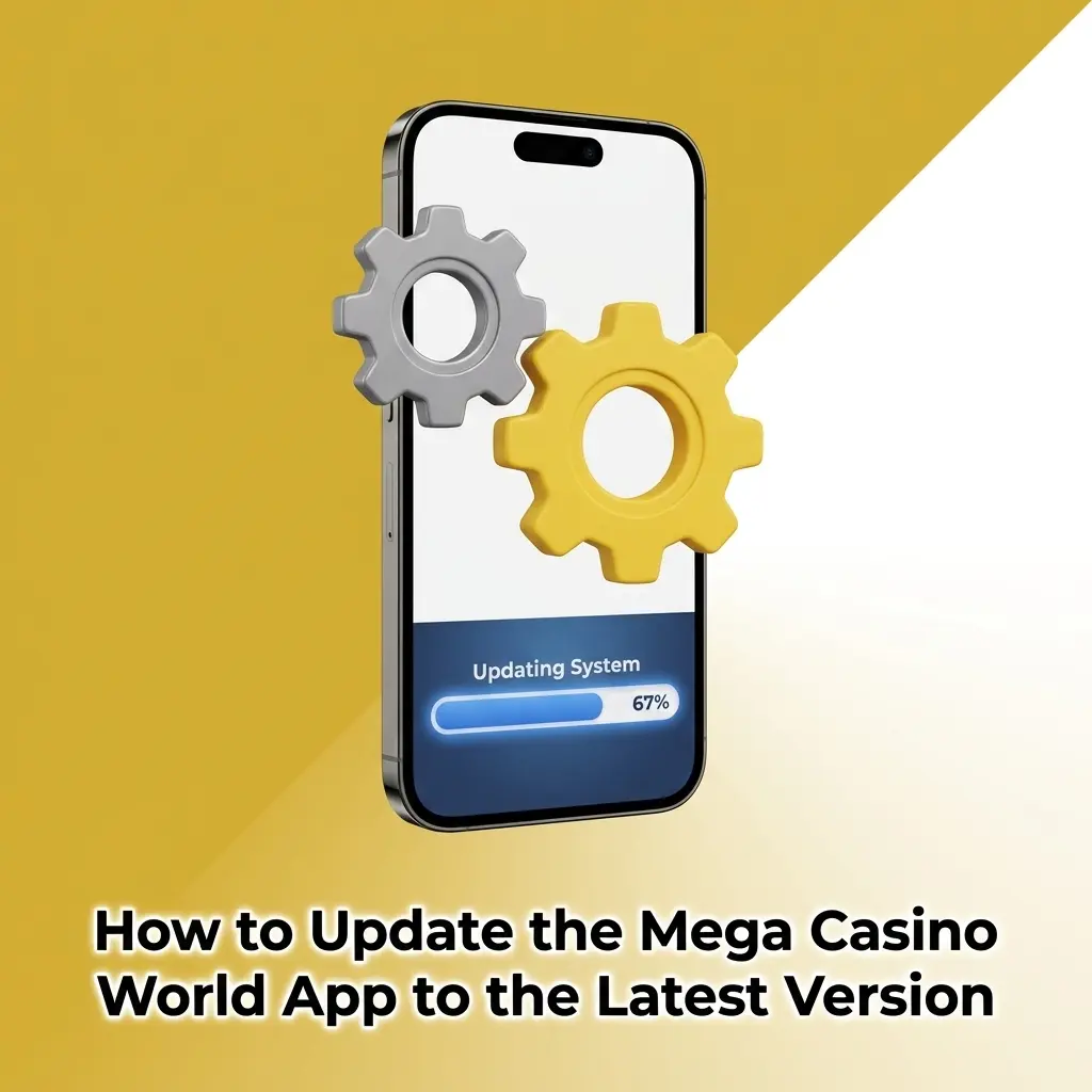 Mega Casino World PWA app on iOS browser automatically loading the latest version without manual updates