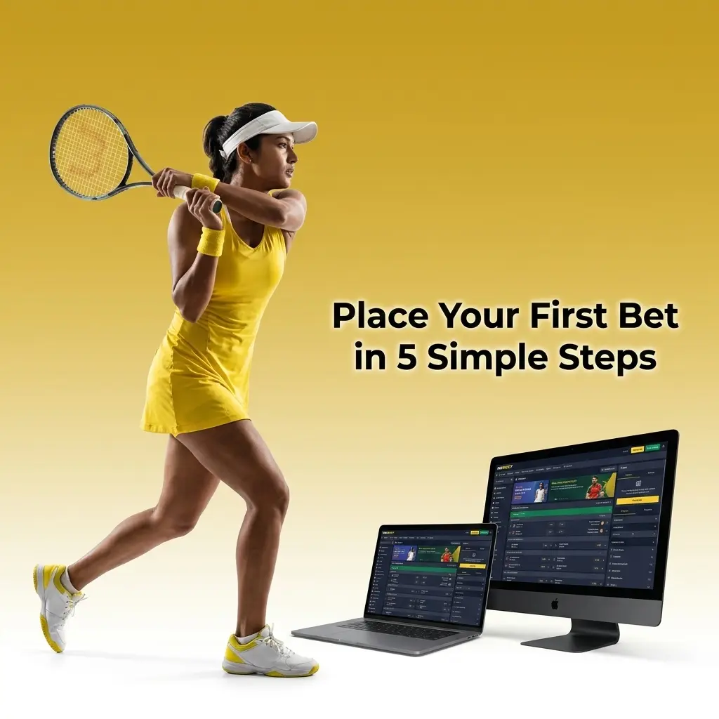 Step-by-step guide showing how to place your first sports bet at Mega Casino World in 5 simple steps