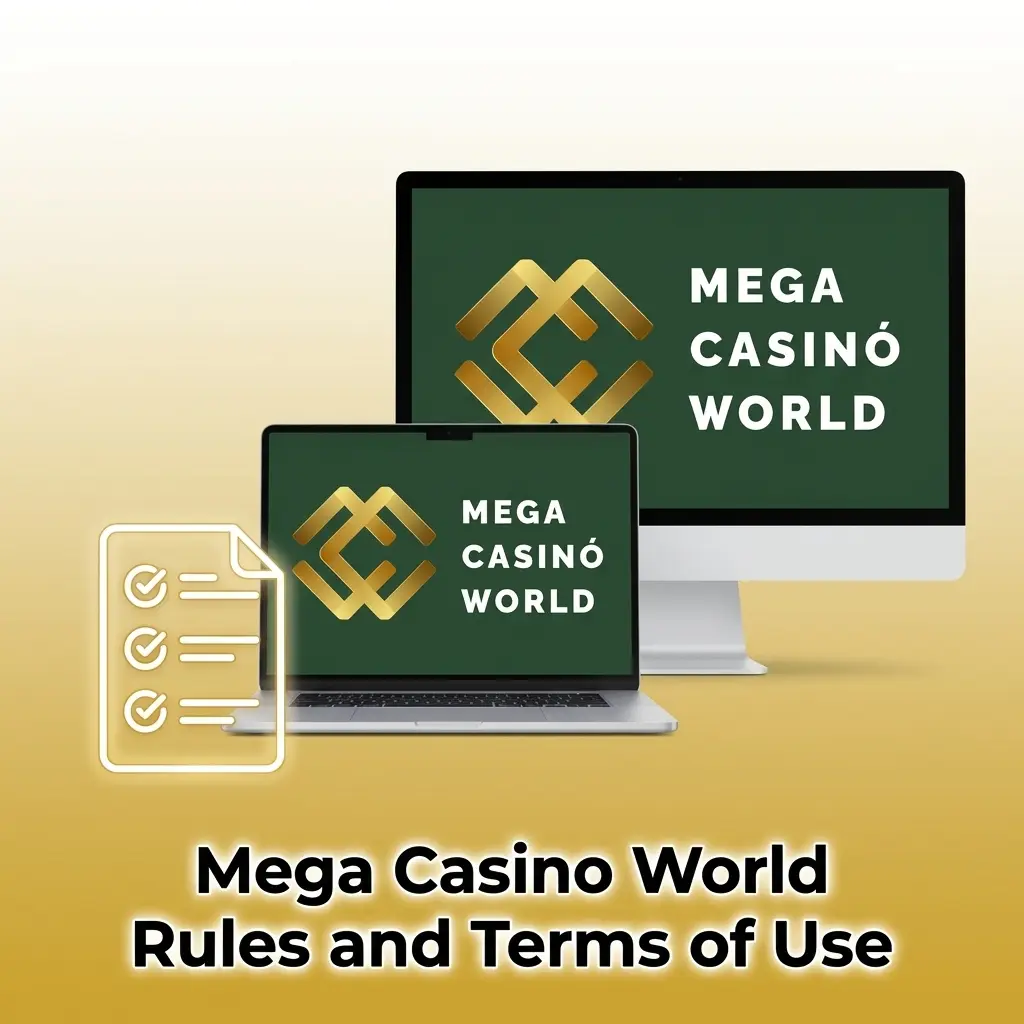 Mega Casino World rules and terms of use showing account policies, age verification, and withdrawal conditions for Bangladesh players